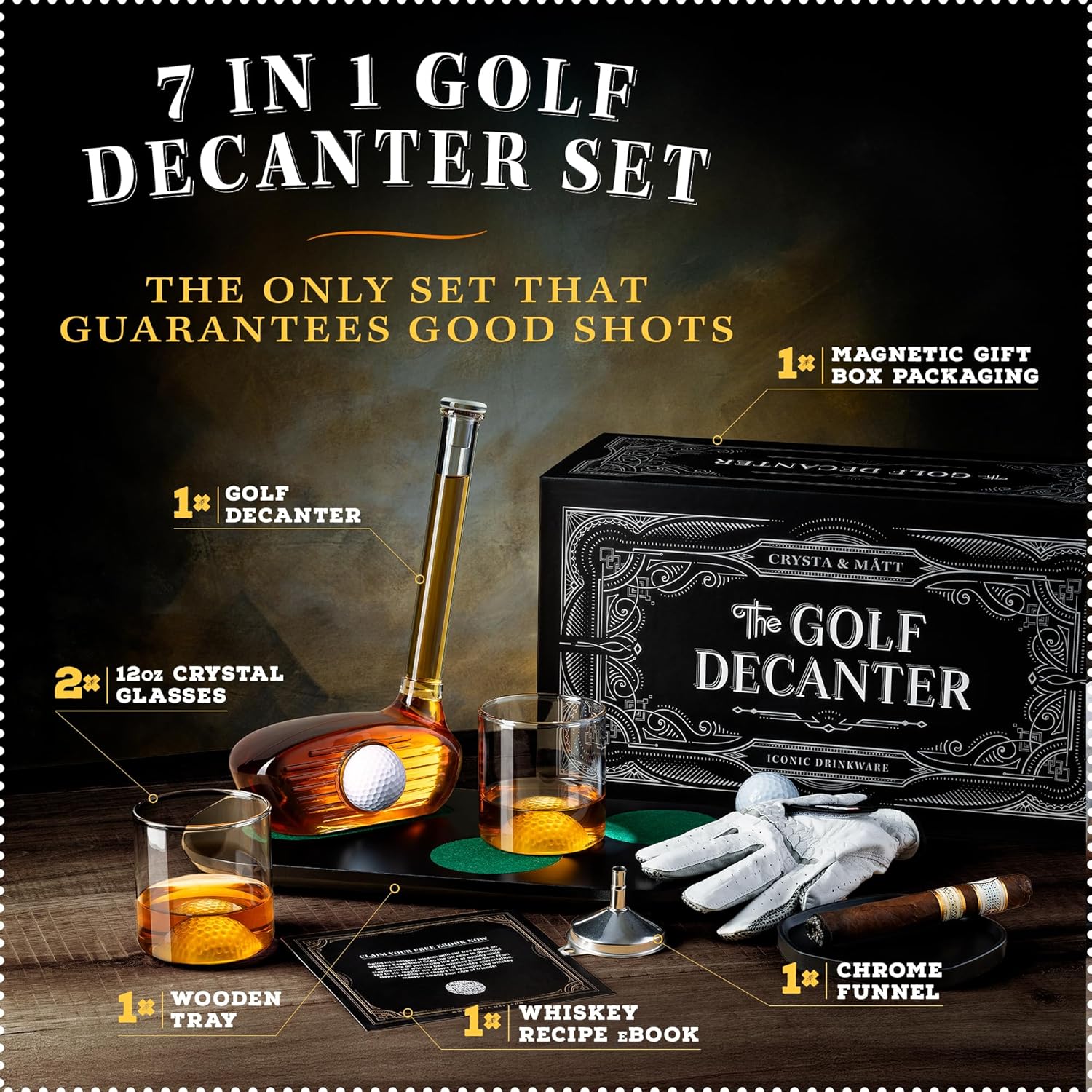 golf decanter set 2