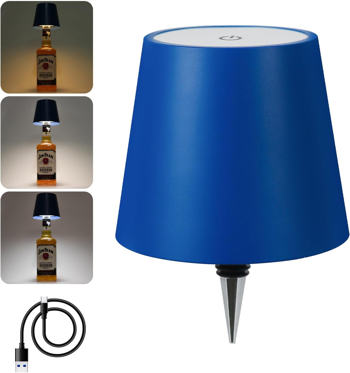 liquor bottle wireless lamp dark blue