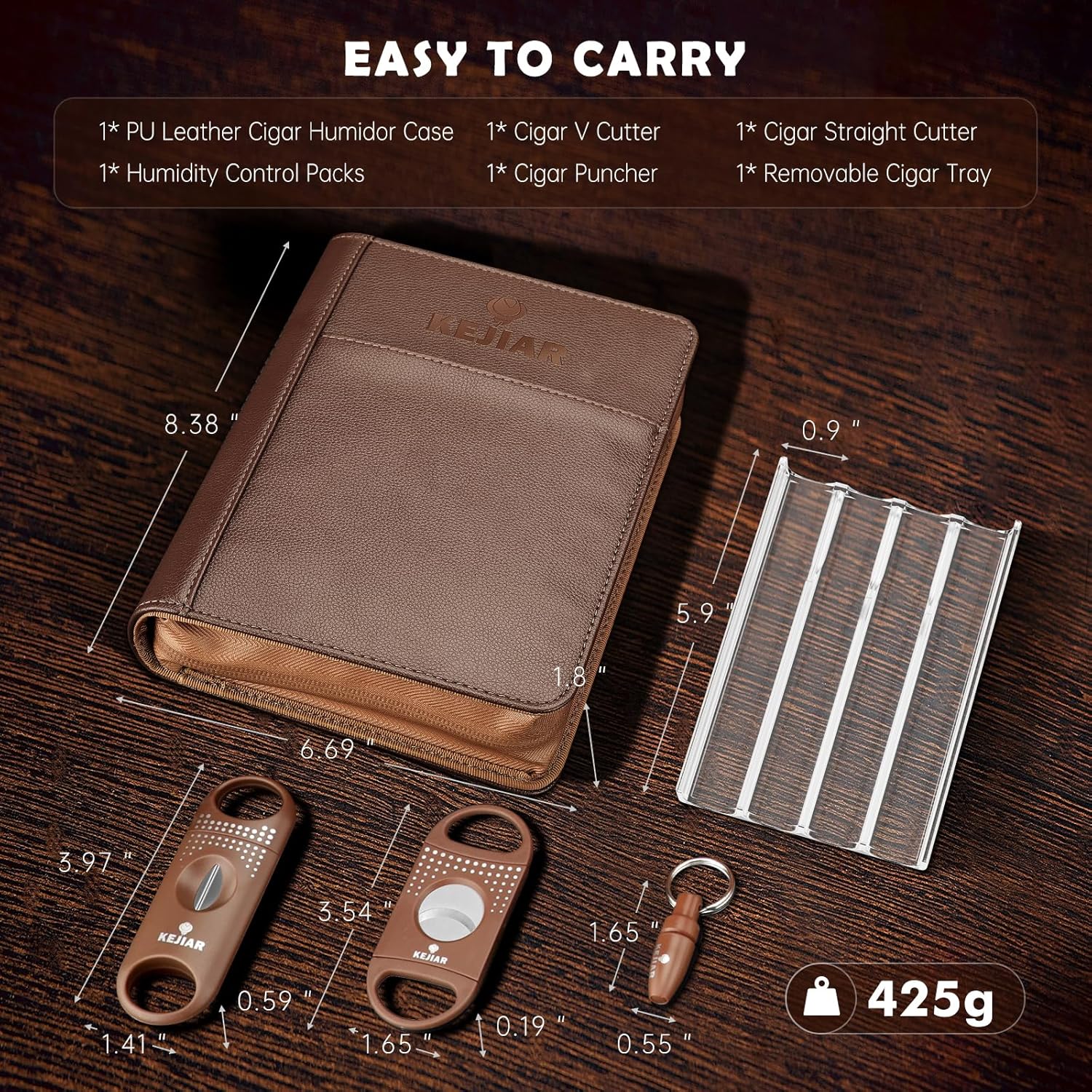 portable cigar humidor case 2