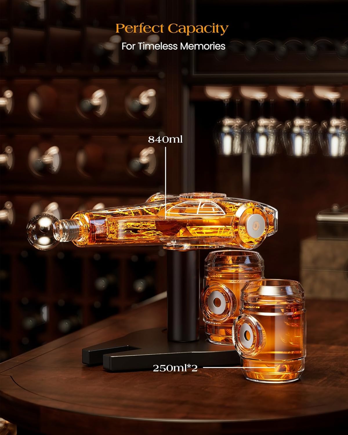 spaceship whiskey decanter set 2