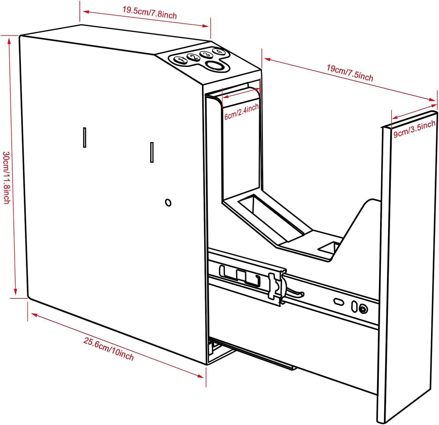 biometric handgun safe 2 slider handgun safe